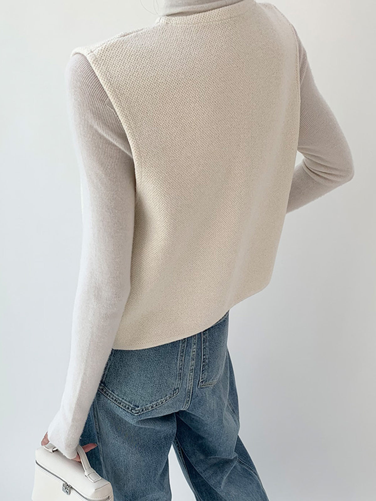 Elegant Split Sweater Vest-Chicvia