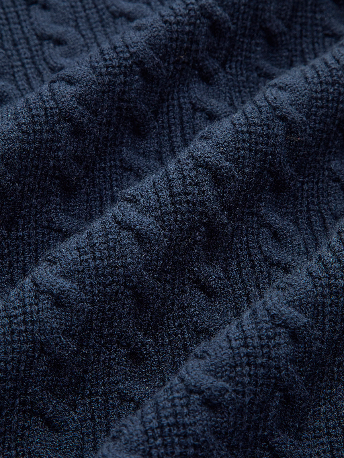 Cable-Knit Button Panel Cardigan-Chicvia