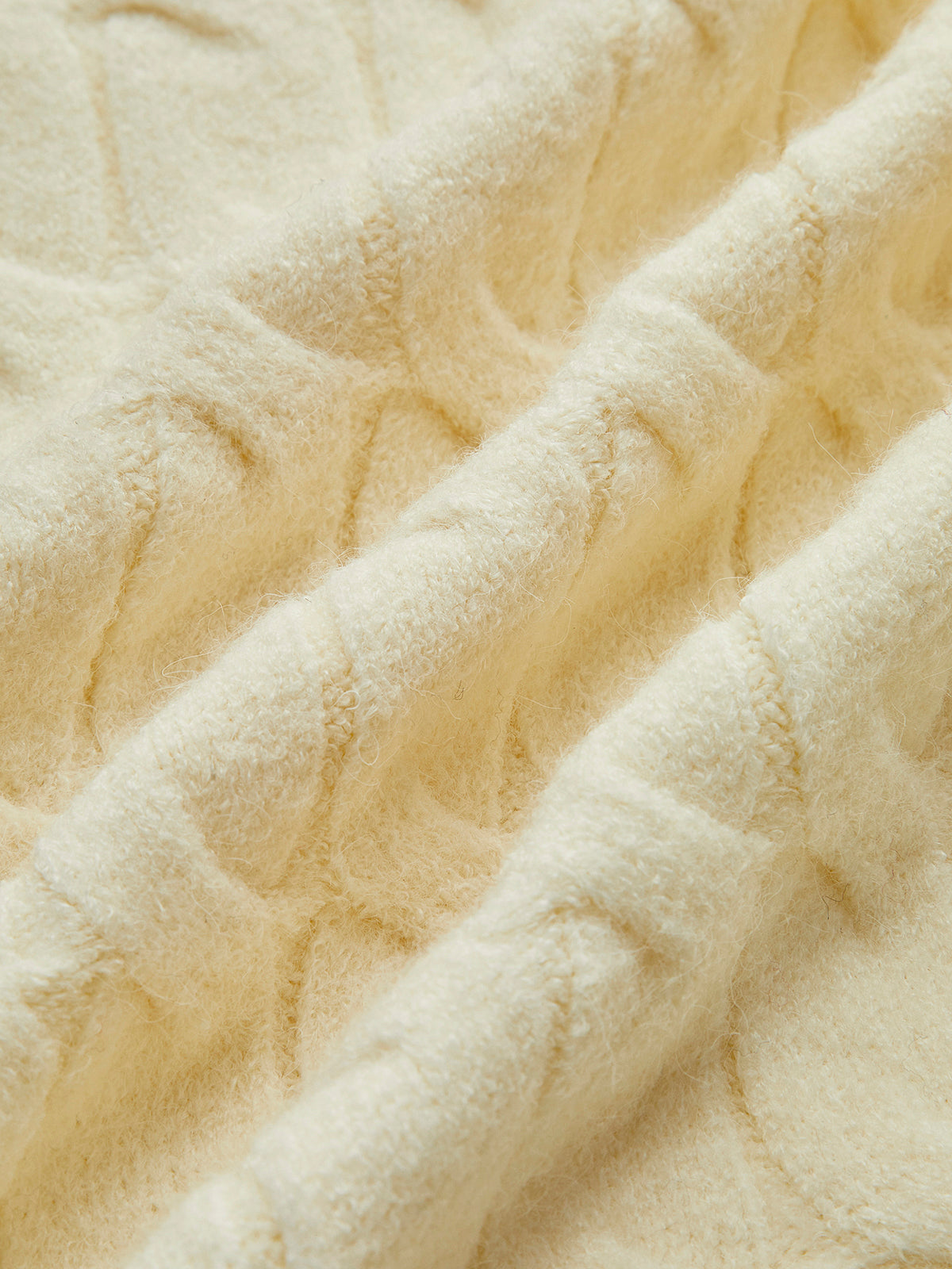 Cable Sweater With Button Scarf-Chicvia