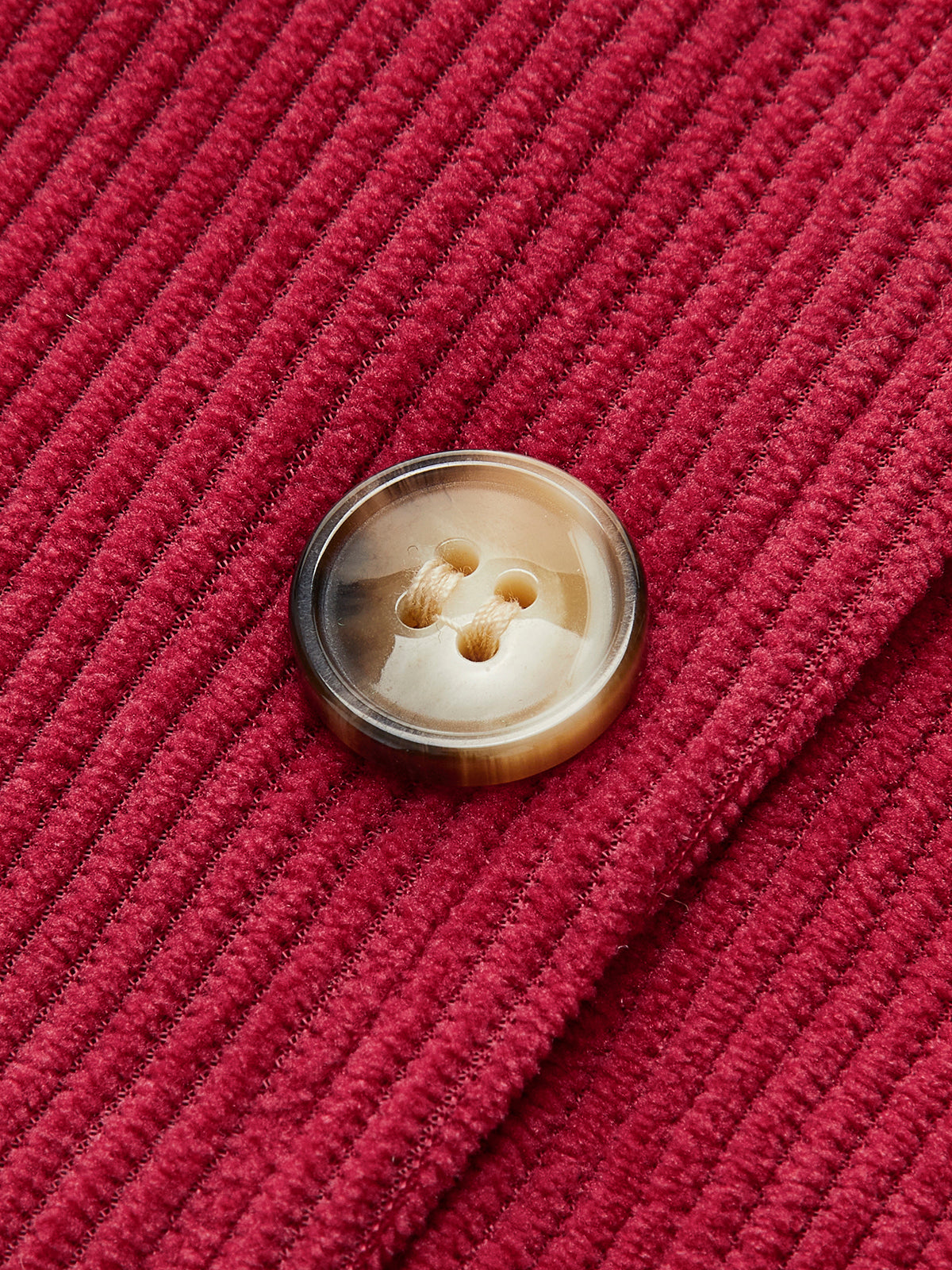 Button-Decor Corduroy Zipper Skort-Chicvia