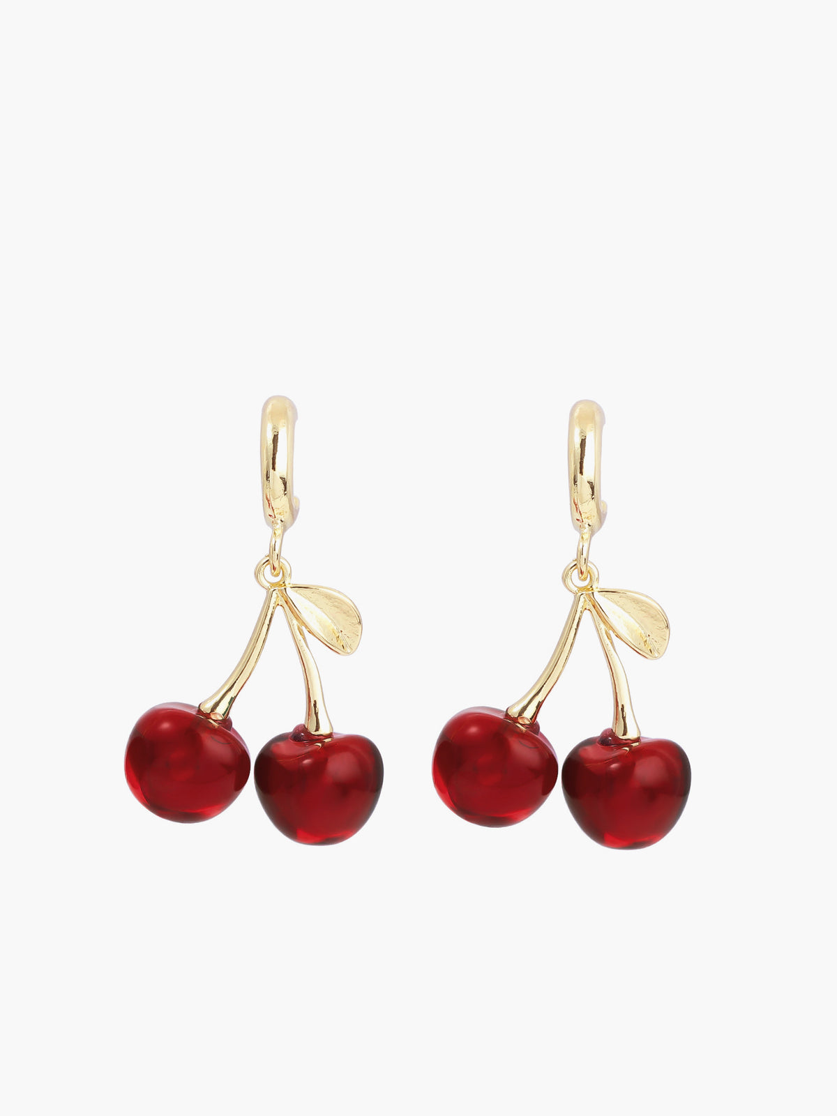 Cherry Stud Drop Earrings-Chicvia