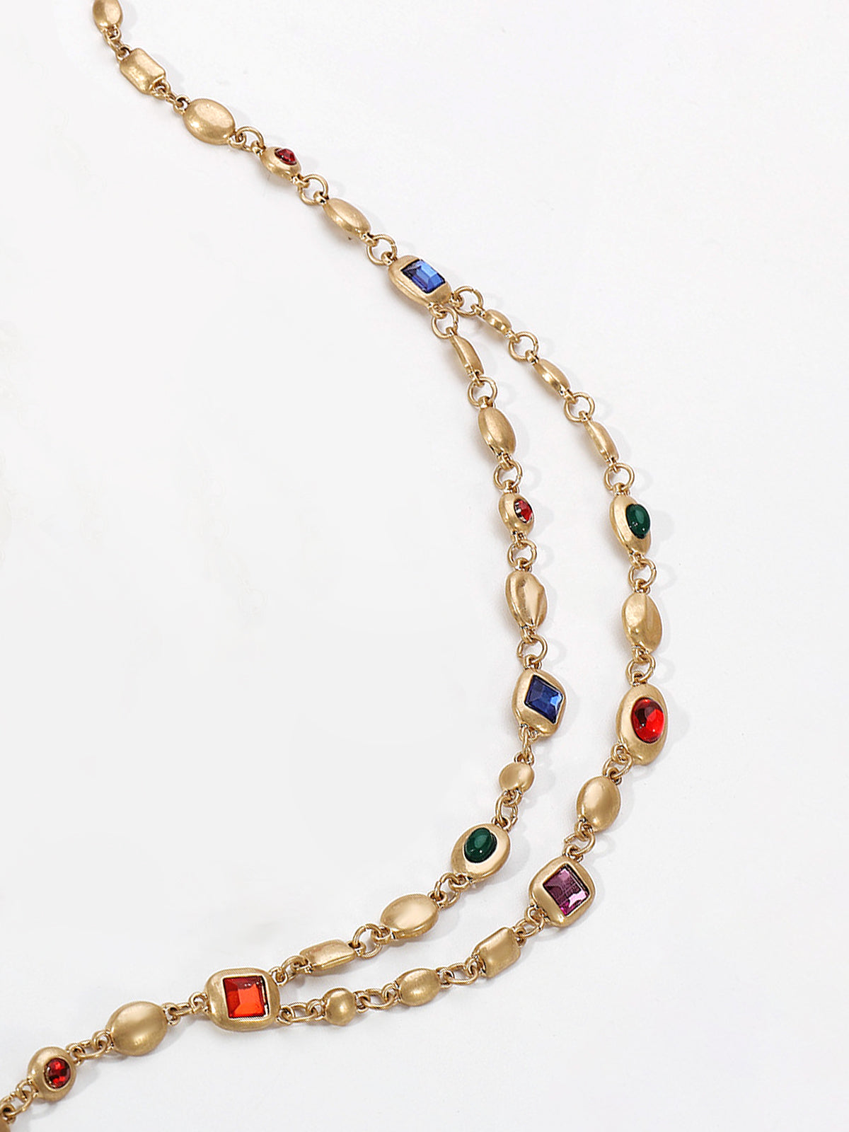 Double-Layer Colorful Beaded Necklace-Chicvia