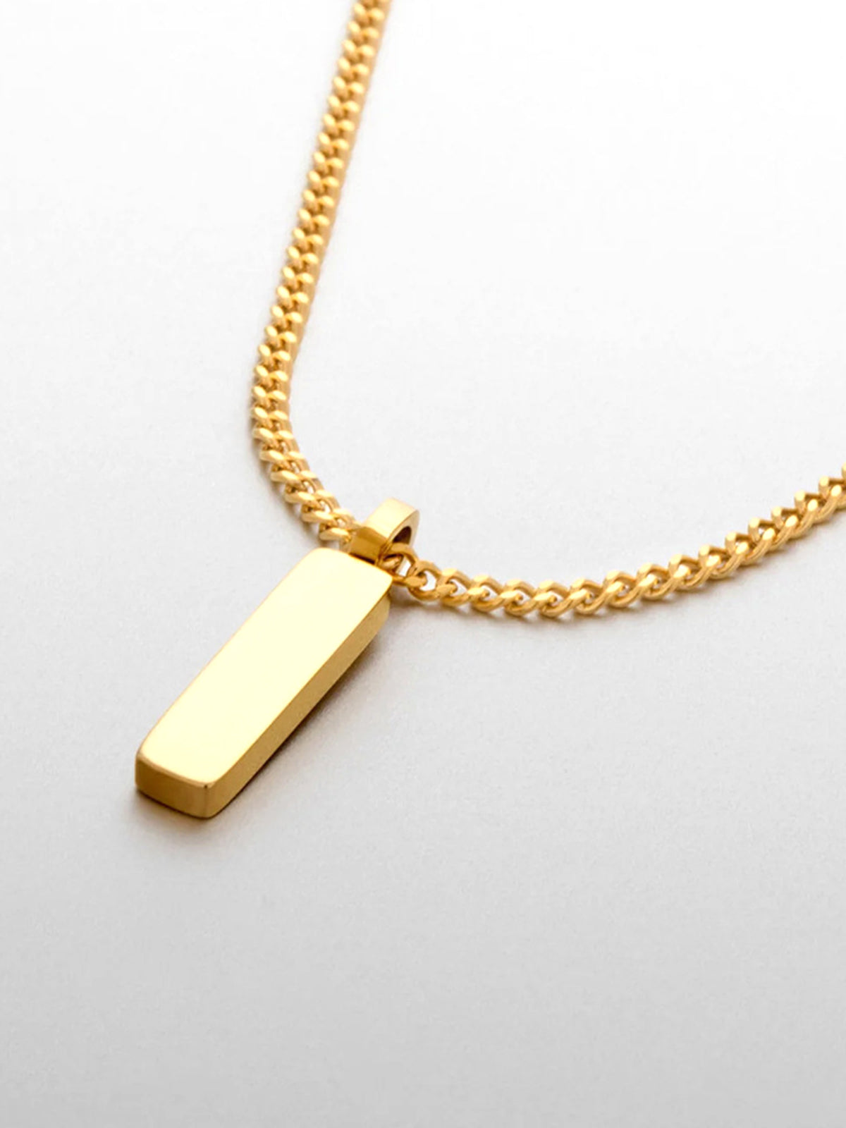 Golden Strip Pendant Necklace-Chicvia