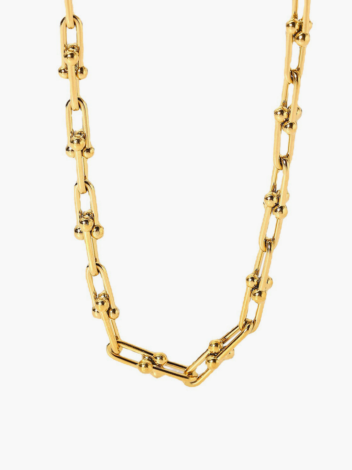 Horseshoe Buckle Bamboo Clavicle Choker-Chicvia