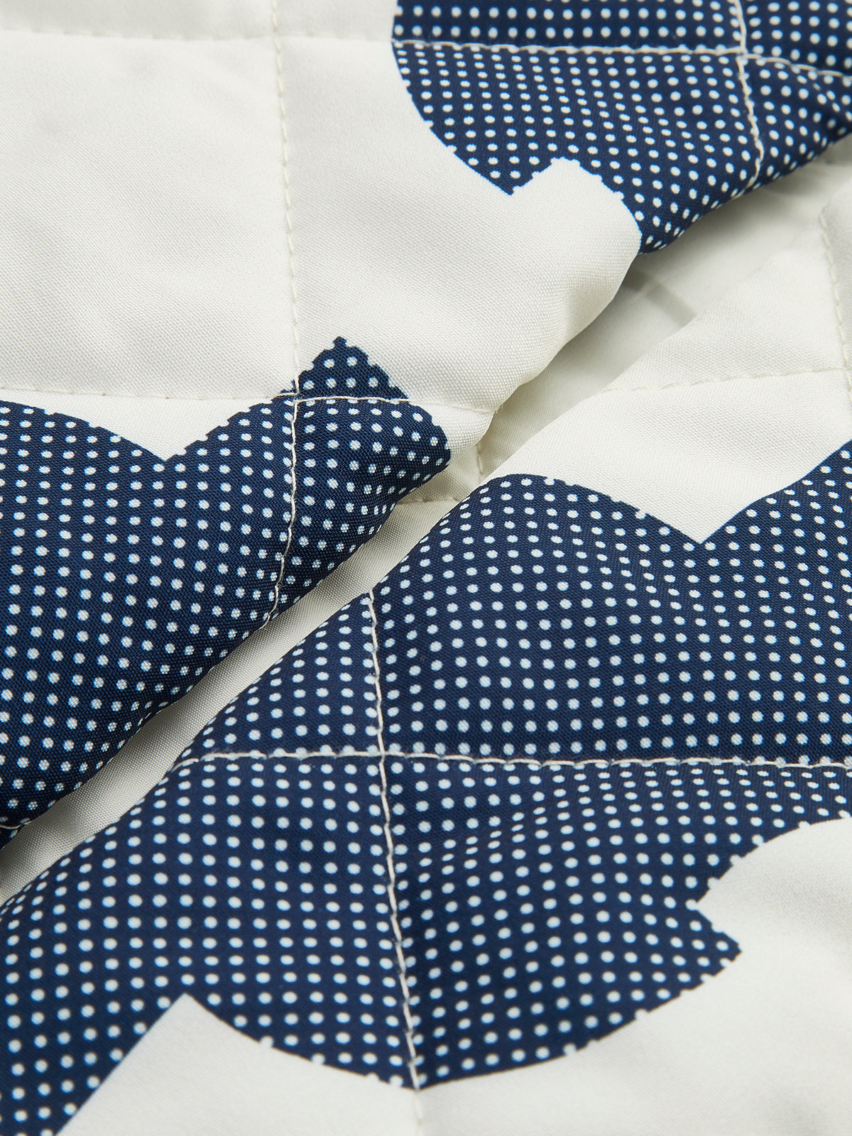 Color Block Printed Warm Jacket-Chicvia