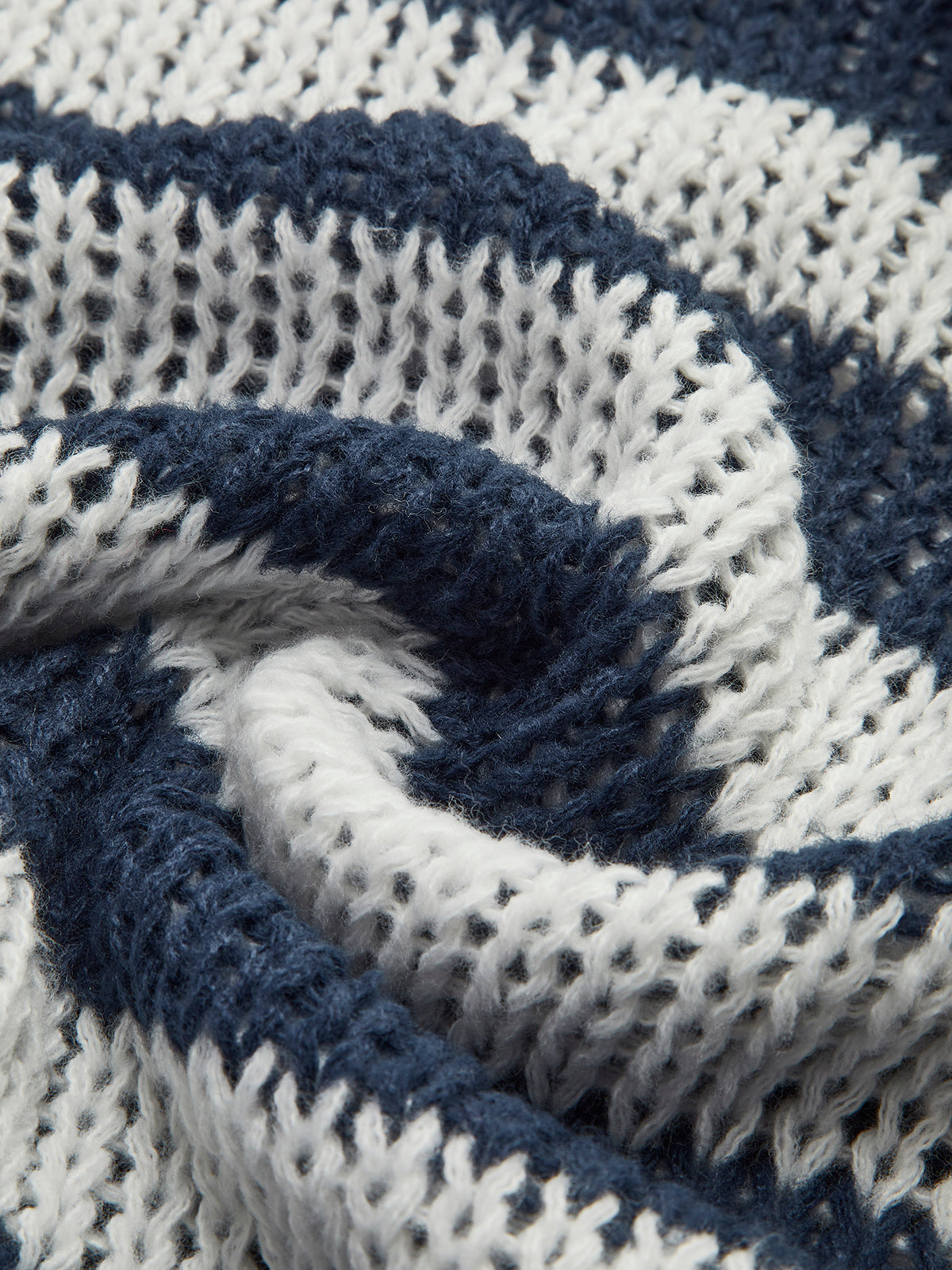 Crew Neck Striped Soft Sweater-Chicvia