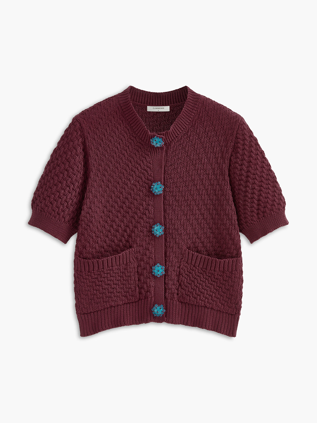 Button Detail Pockets Fit Cardigan-Chicvia