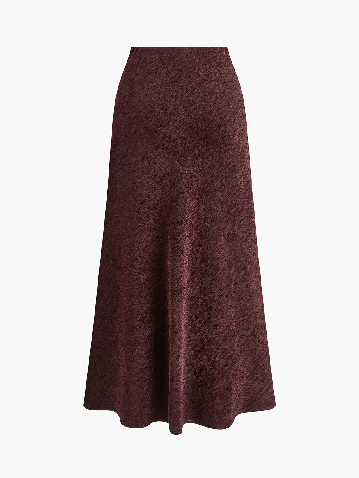 Minimalist Corduroy Draped Skirt-Chicvia