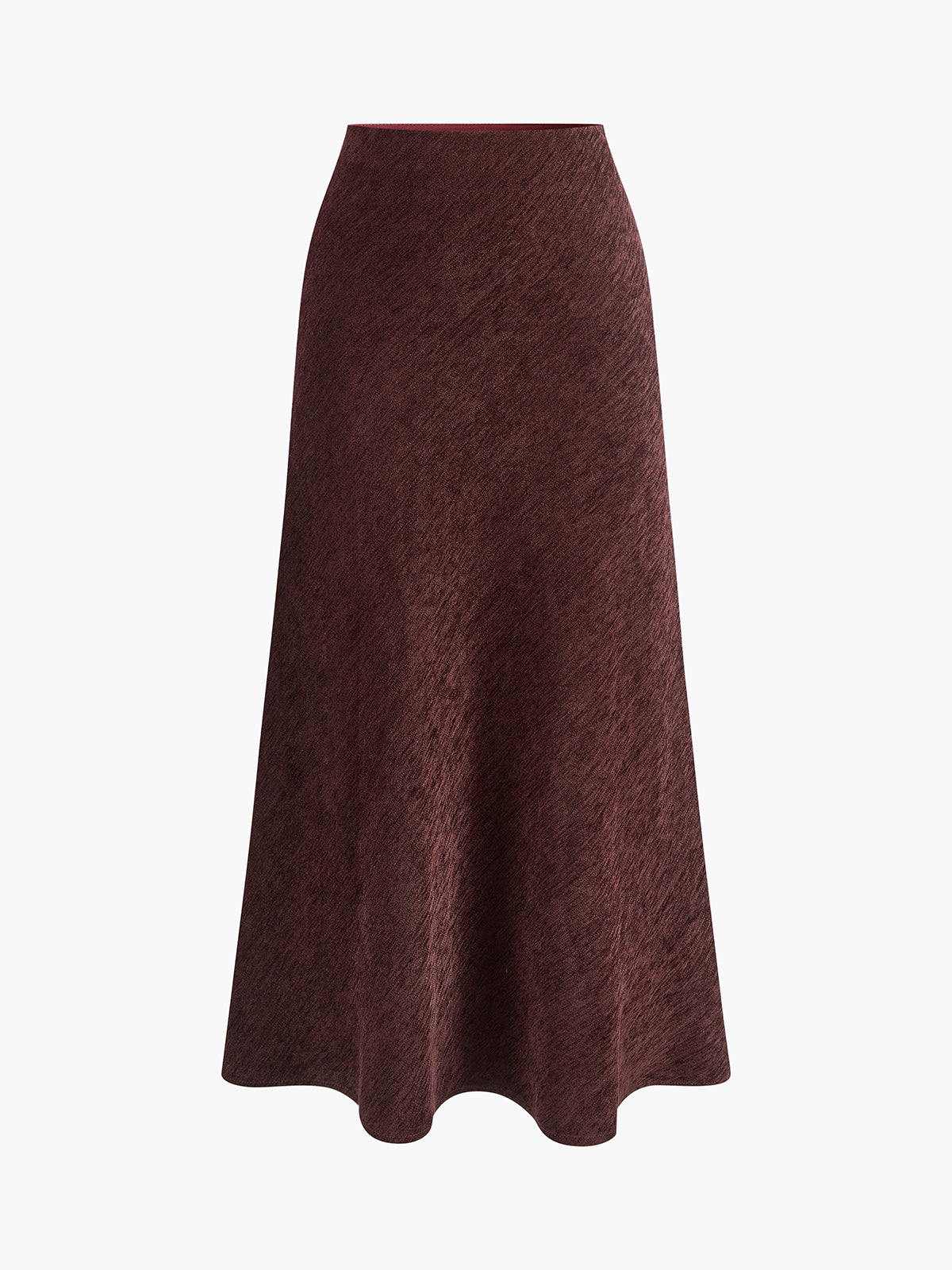 Minimalist Corduroy Draped Skirt-Chicvia