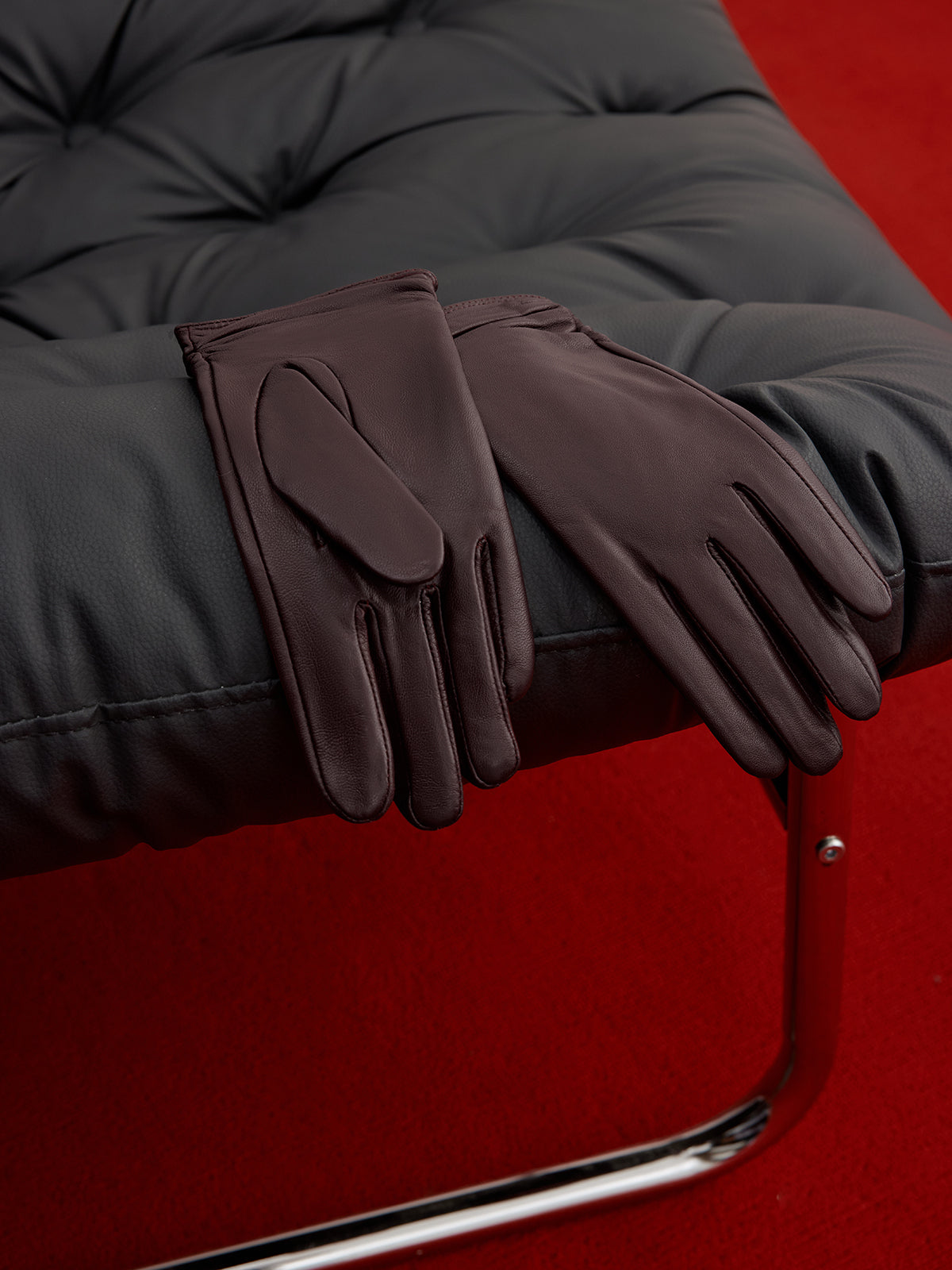 Fleece Lined Goatskin Gloves-Chicvia