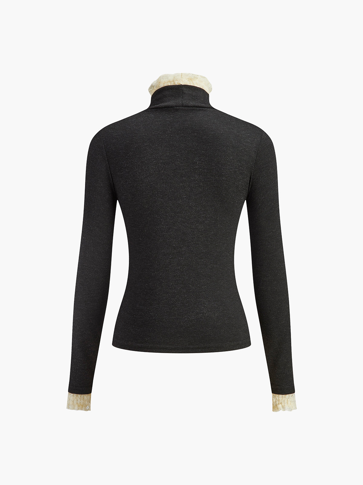 Elegant Contrast Trim Jersey Top-Chicvia