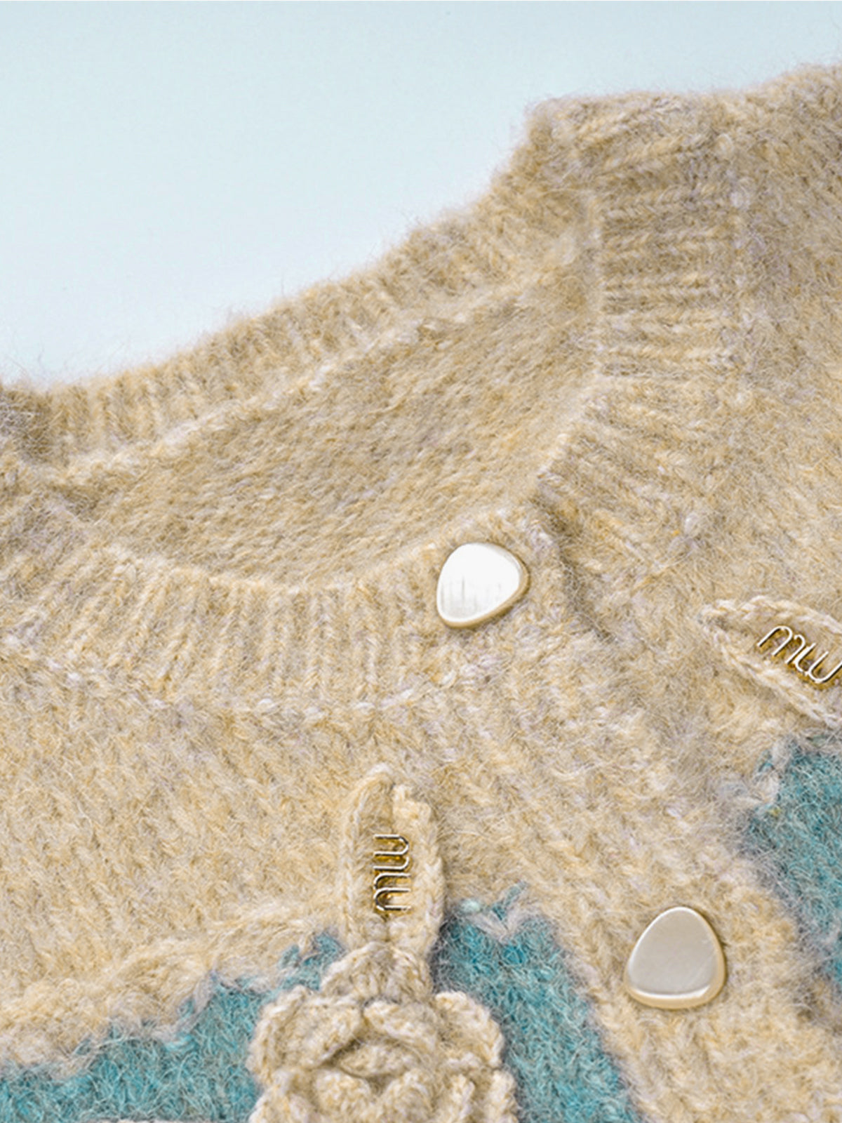 Crochet Floral Color Block Cardigan-Chicvia