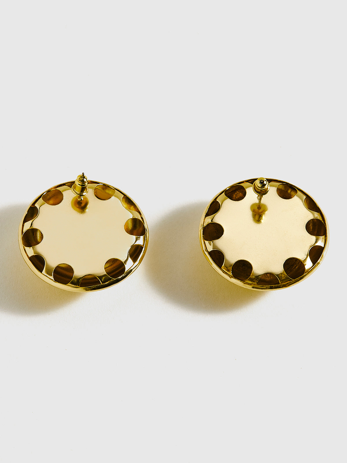 Glossy Half-Ball Stud Earrings-Chicvia