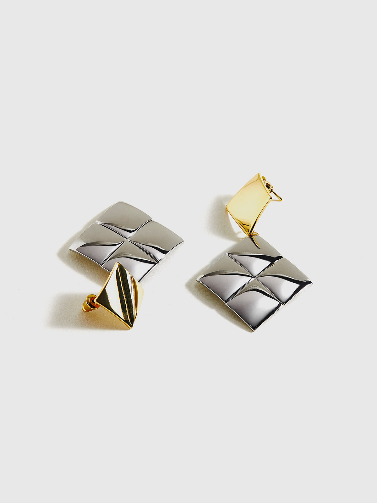 Contrast Color Square Pendant Earrings-Chicvia