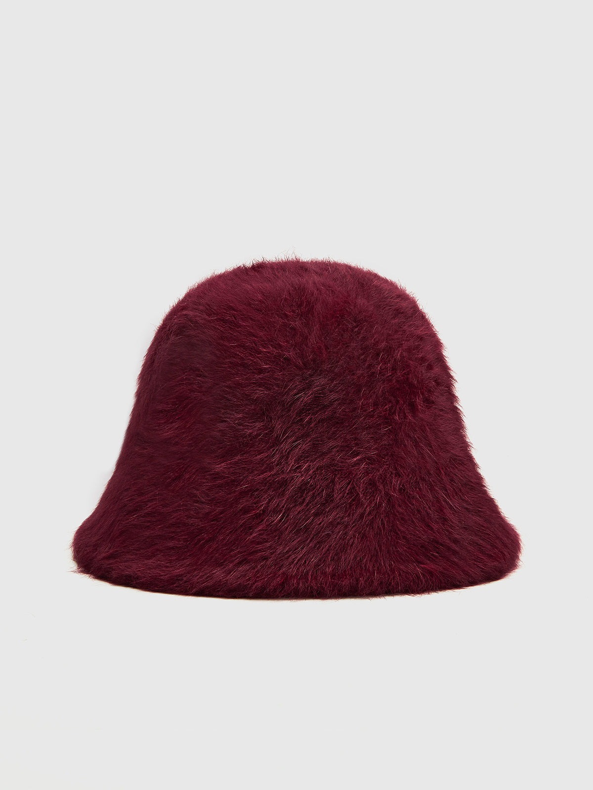 Plain Rabbit Fur Bucket Hat-Chicvia