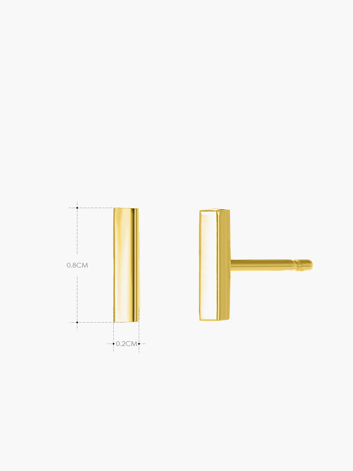 Minimalist Bar Stud Earrings-Chicvia