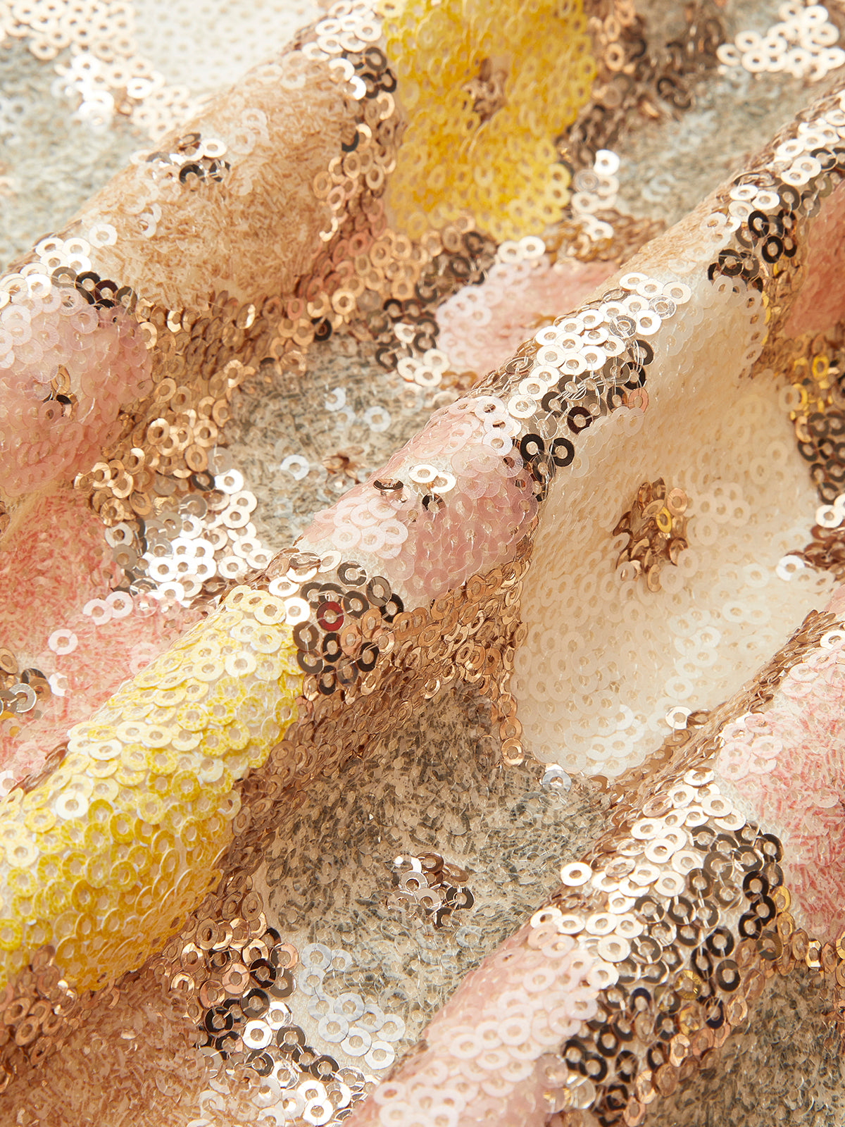 Floral Sequins Zipper Mini Skirt-Chicvia