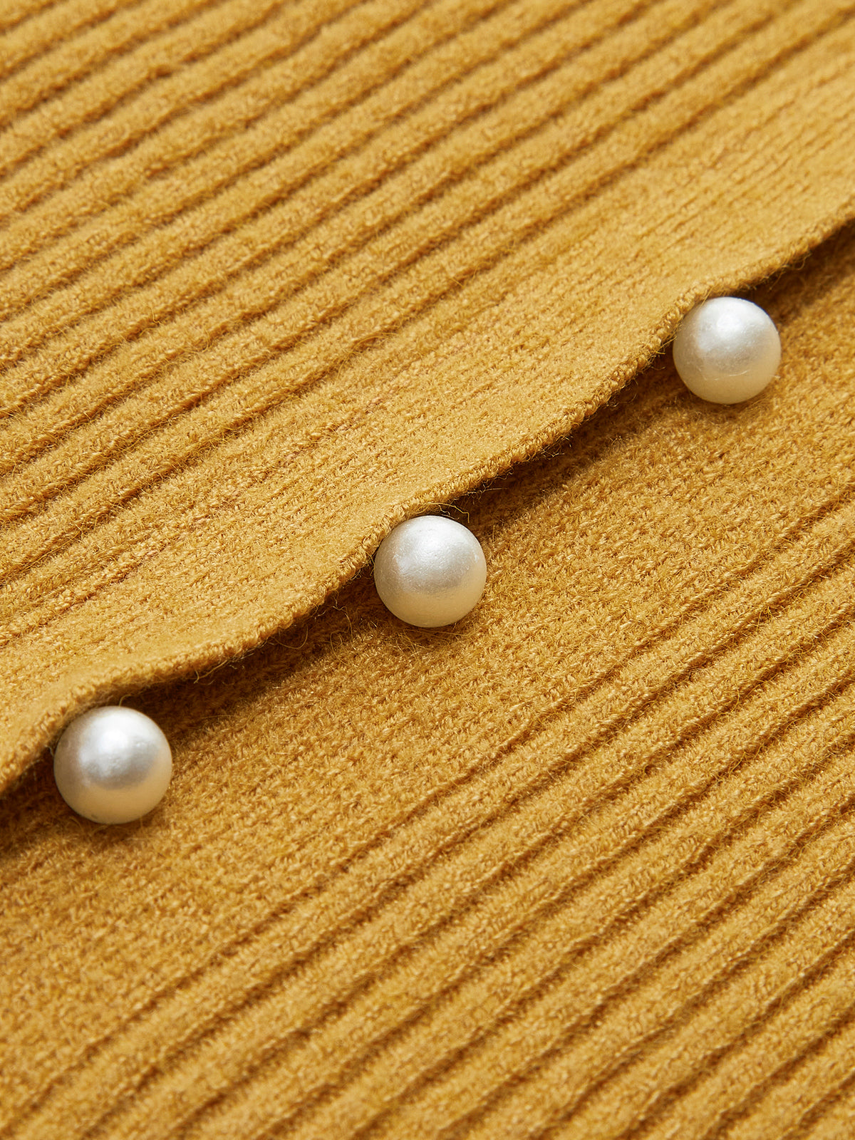 Plain Pearl Split Cardigan-Chicvia