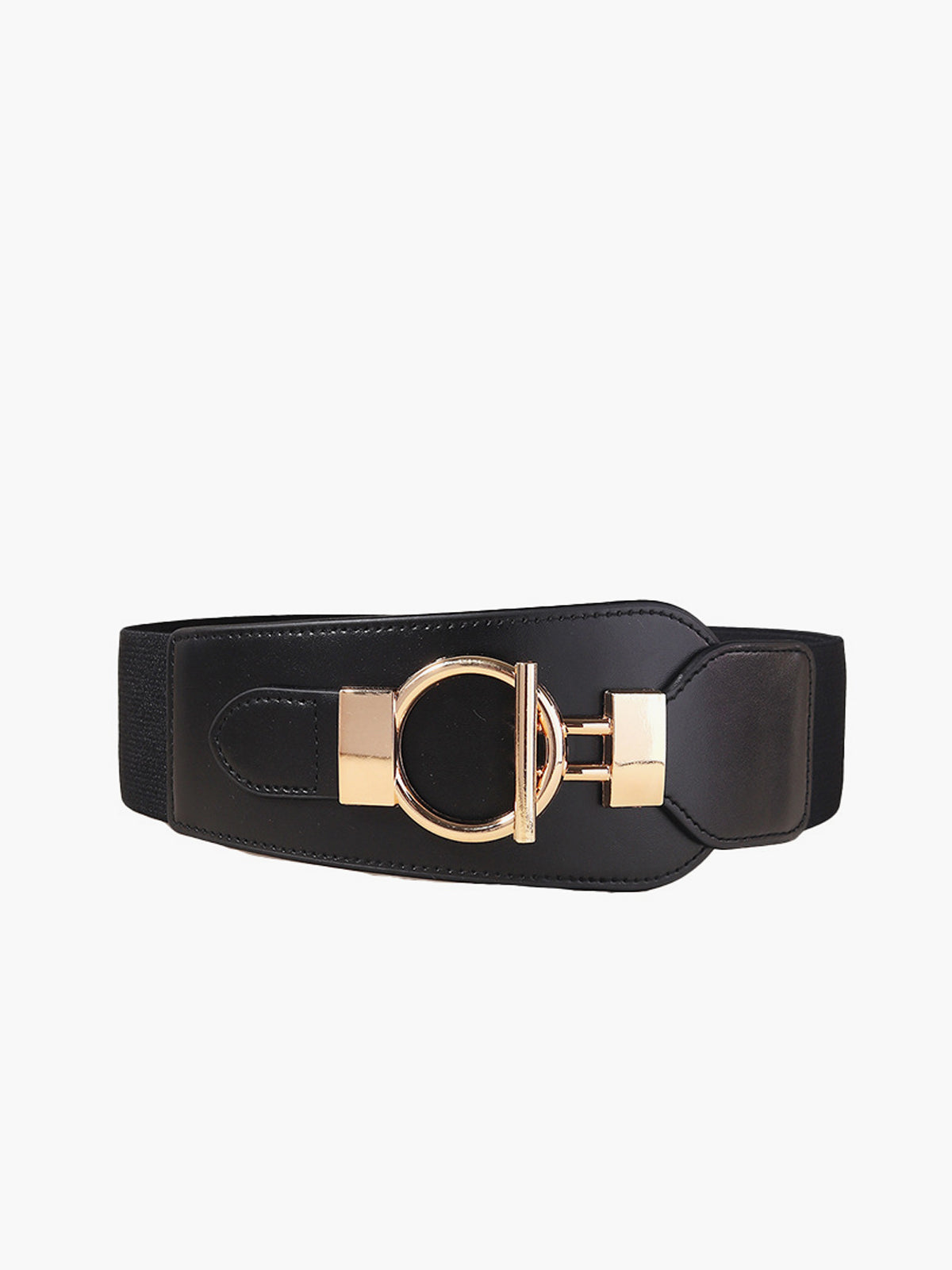 Metal Lariat Elastic Wide Belt-Chicvia