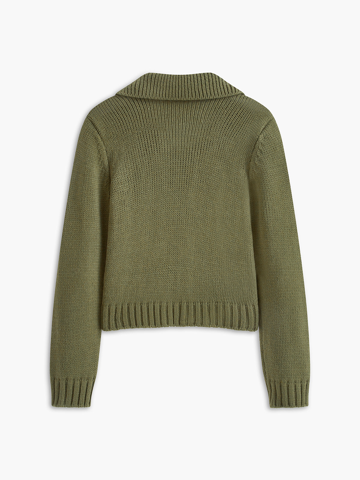 Elegant Metal Lapel Sweater-Chicvia