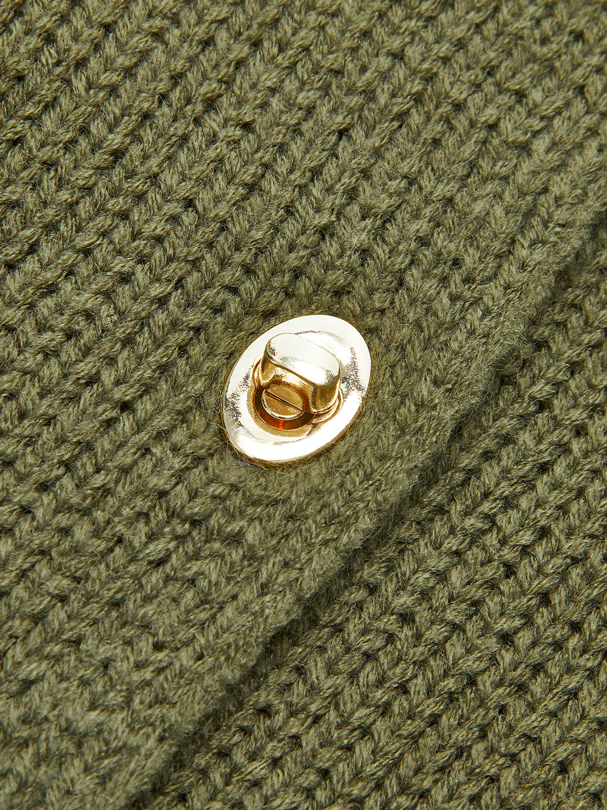 Elegant Metal Lapel Sweater-Chicvia