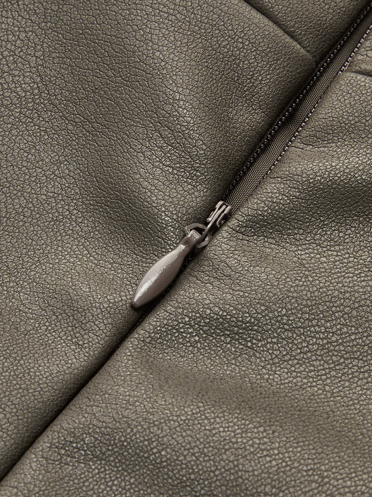 Faux Leather Pleated Skirt-Chicvia