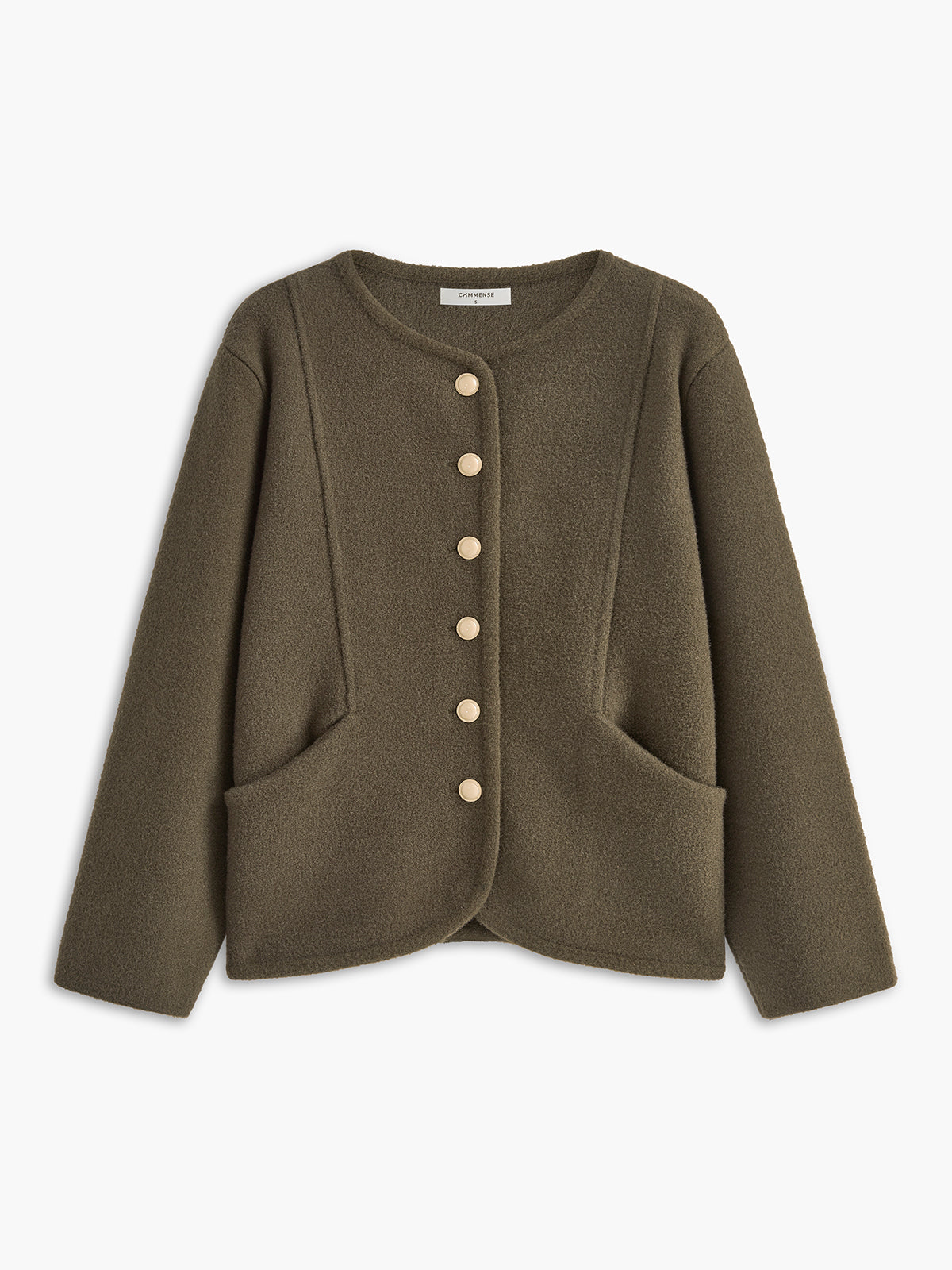 Elegant Button Pockets Cardigan-Chicvia