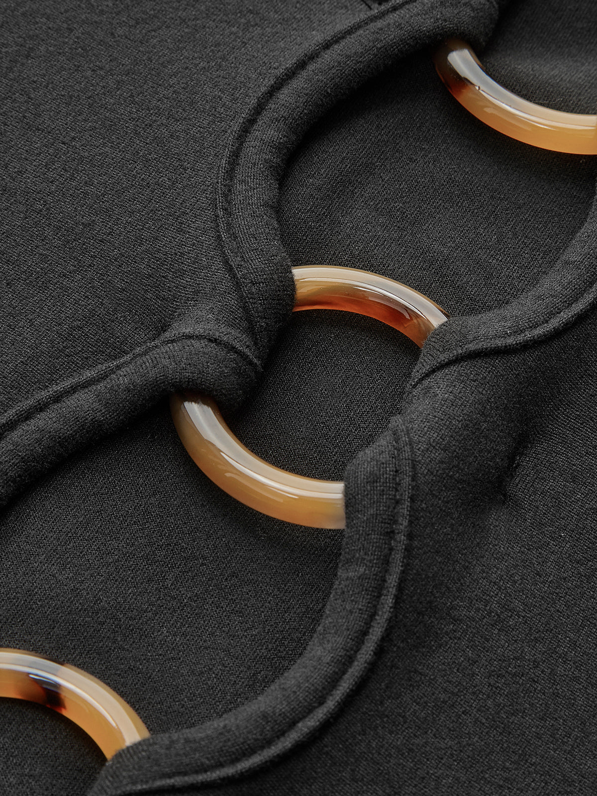 Circle-Ring Cutout Jersey Dress-Chicvia