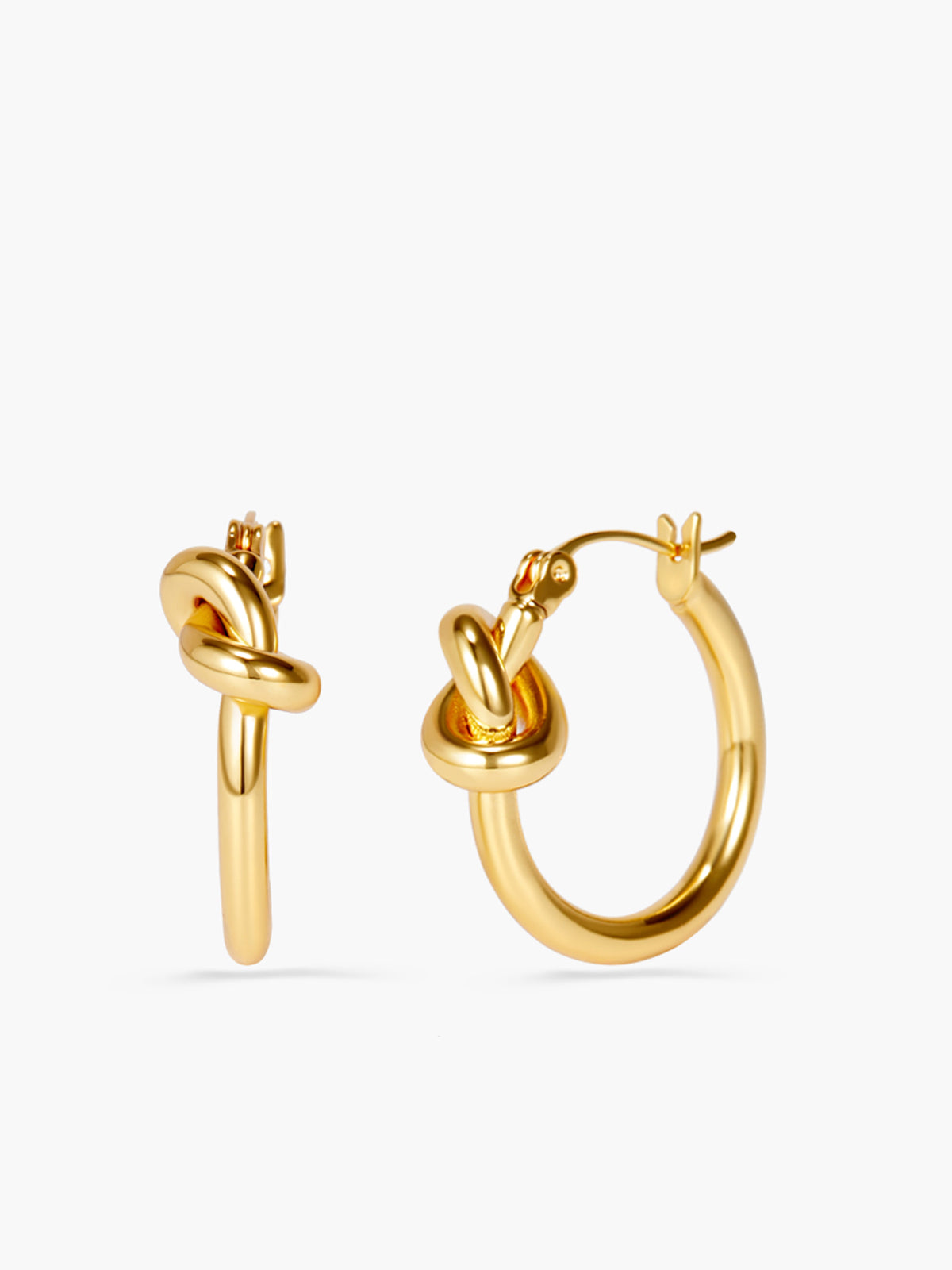Knotted Hoop Earrings-Chicvia