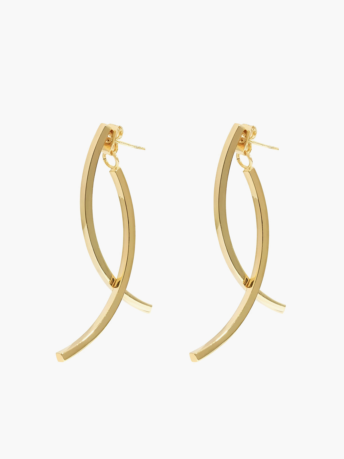 Geometric Stud Pendant  Earrings-Chicvia