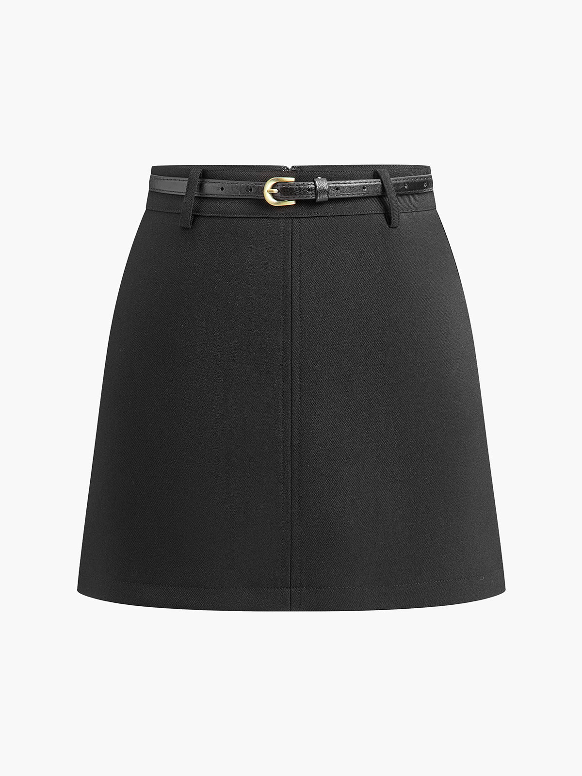 Essential Mini Skort With Slim Belt-Chicvia
