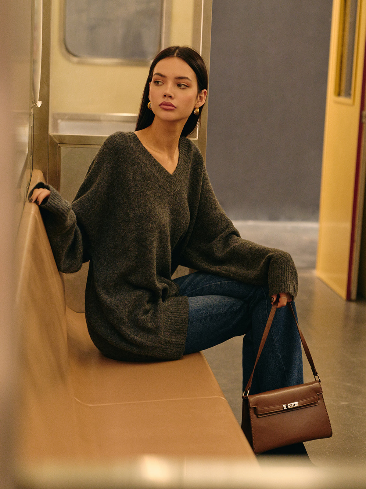 Leisure Wool-Blend Sweater-Chicvia