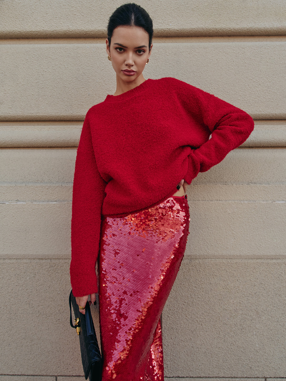 Elegant Wool-Blend Cozy Sweater-Chicvia