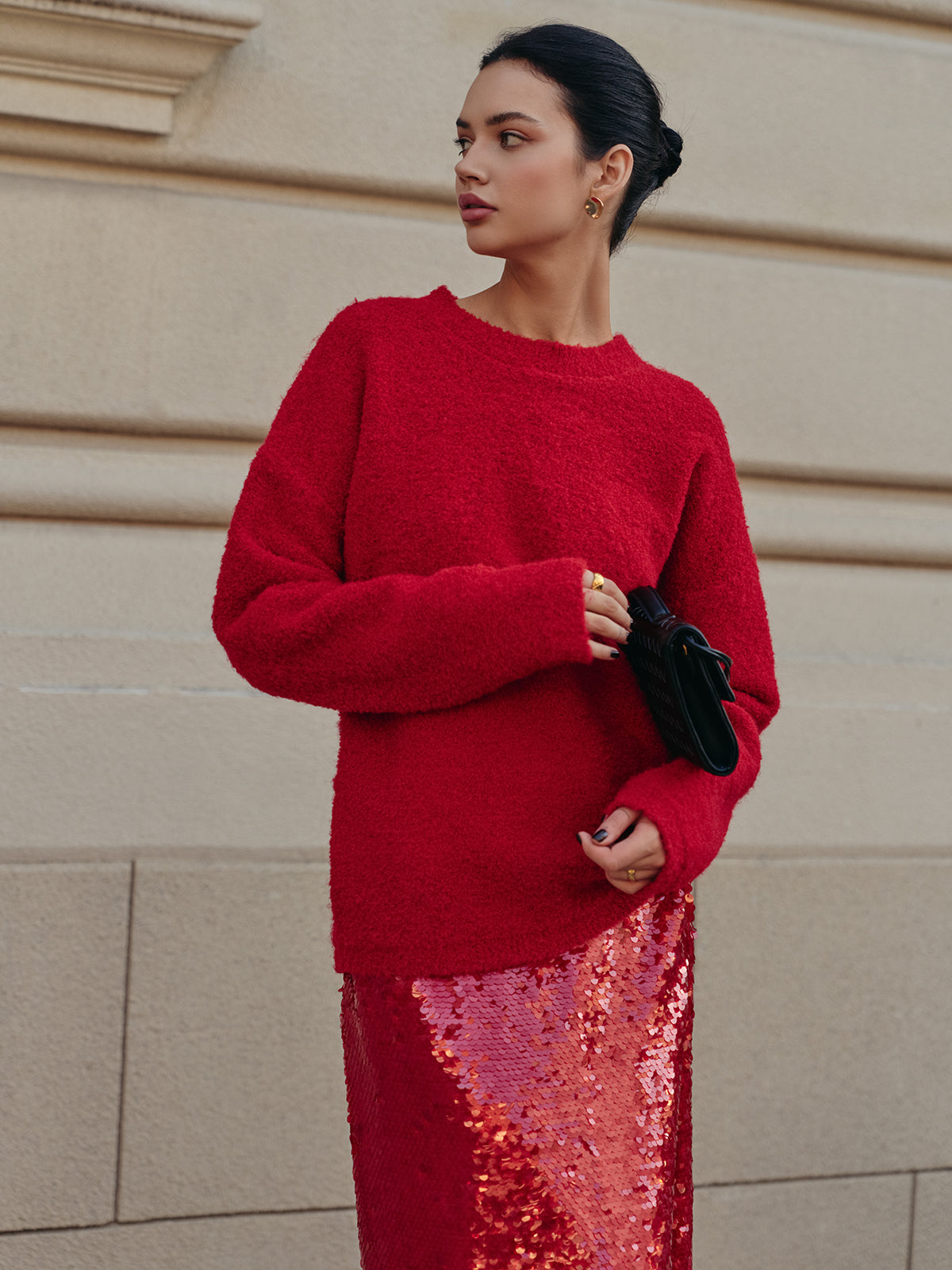 Elegant Wool-Blend Cozy Sweater-Chicvia