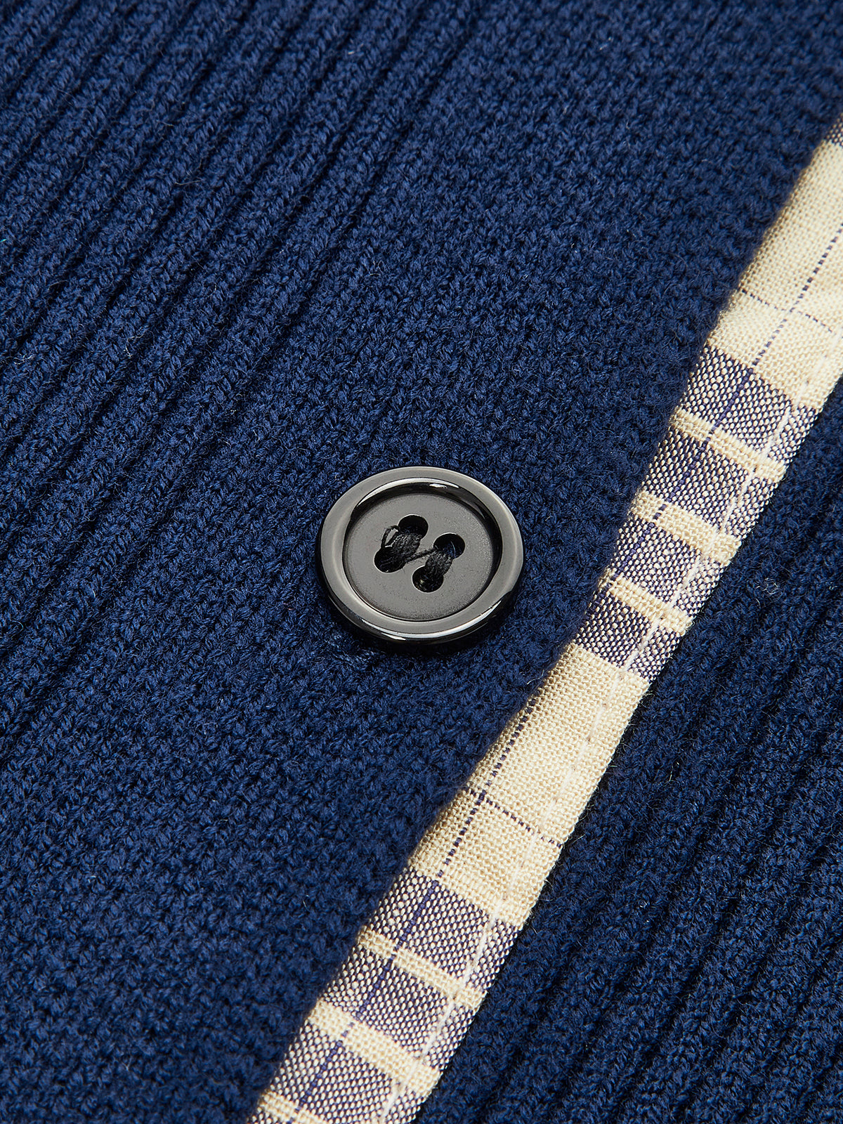 Color Block Button Panel Cardigan-Chicvia