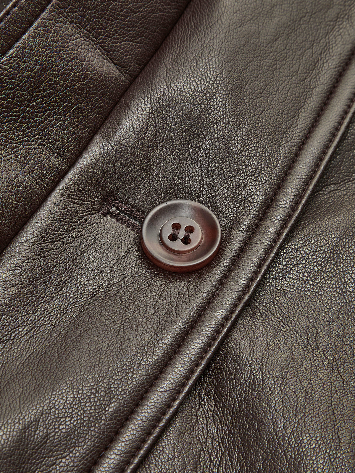 Fleecing PU Leather Belted Jacket-Chicvia