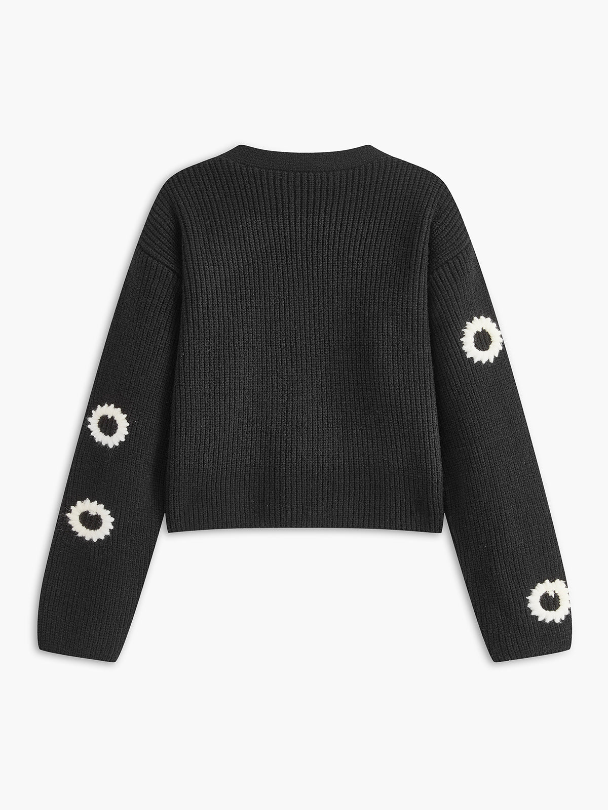 Contrast Binding Button Short Cardigan-Chicvia