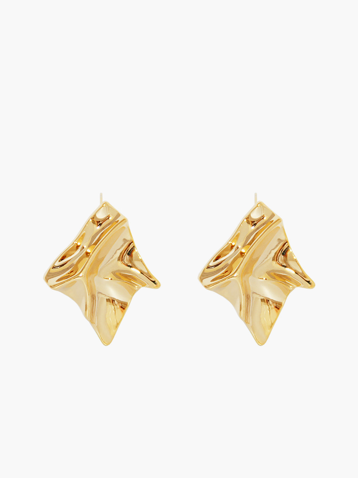 Minimalist Pleated Stud Earrings-Chicvia