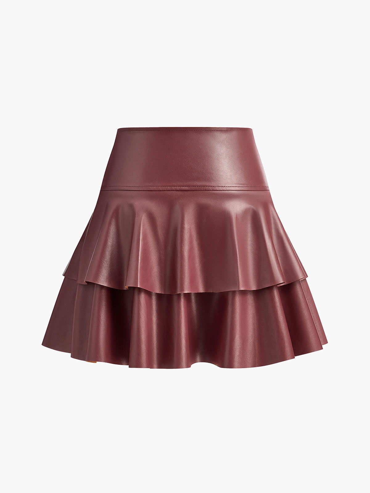 High-Waist Ruffle Skirt-Chicvia