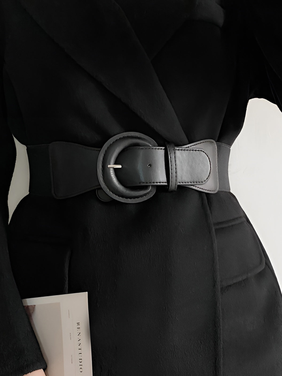 Buckle Elastic Wide Belt-Chicvia