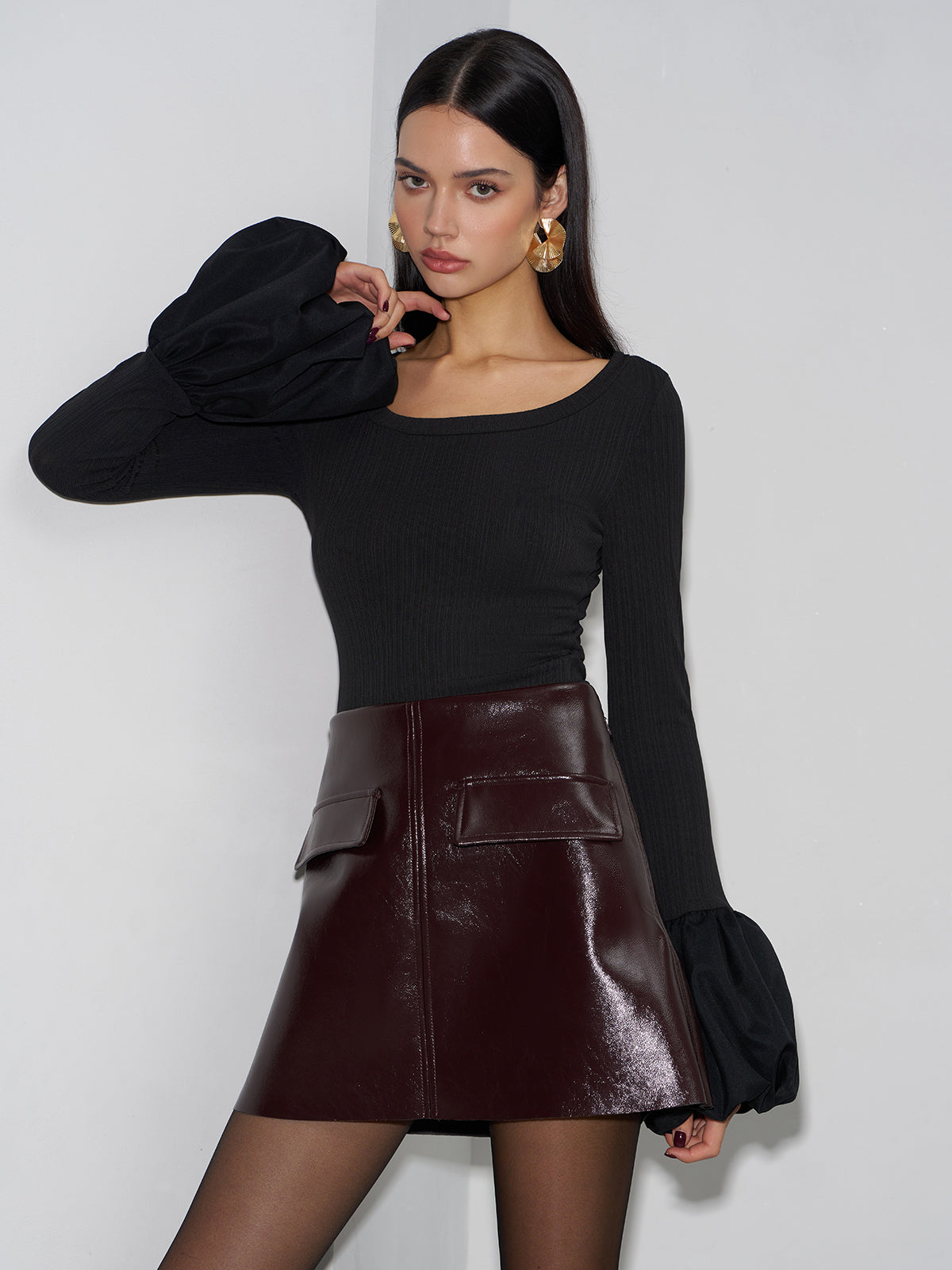 Bud-Cuff Slim T-Shirt-Chicvia