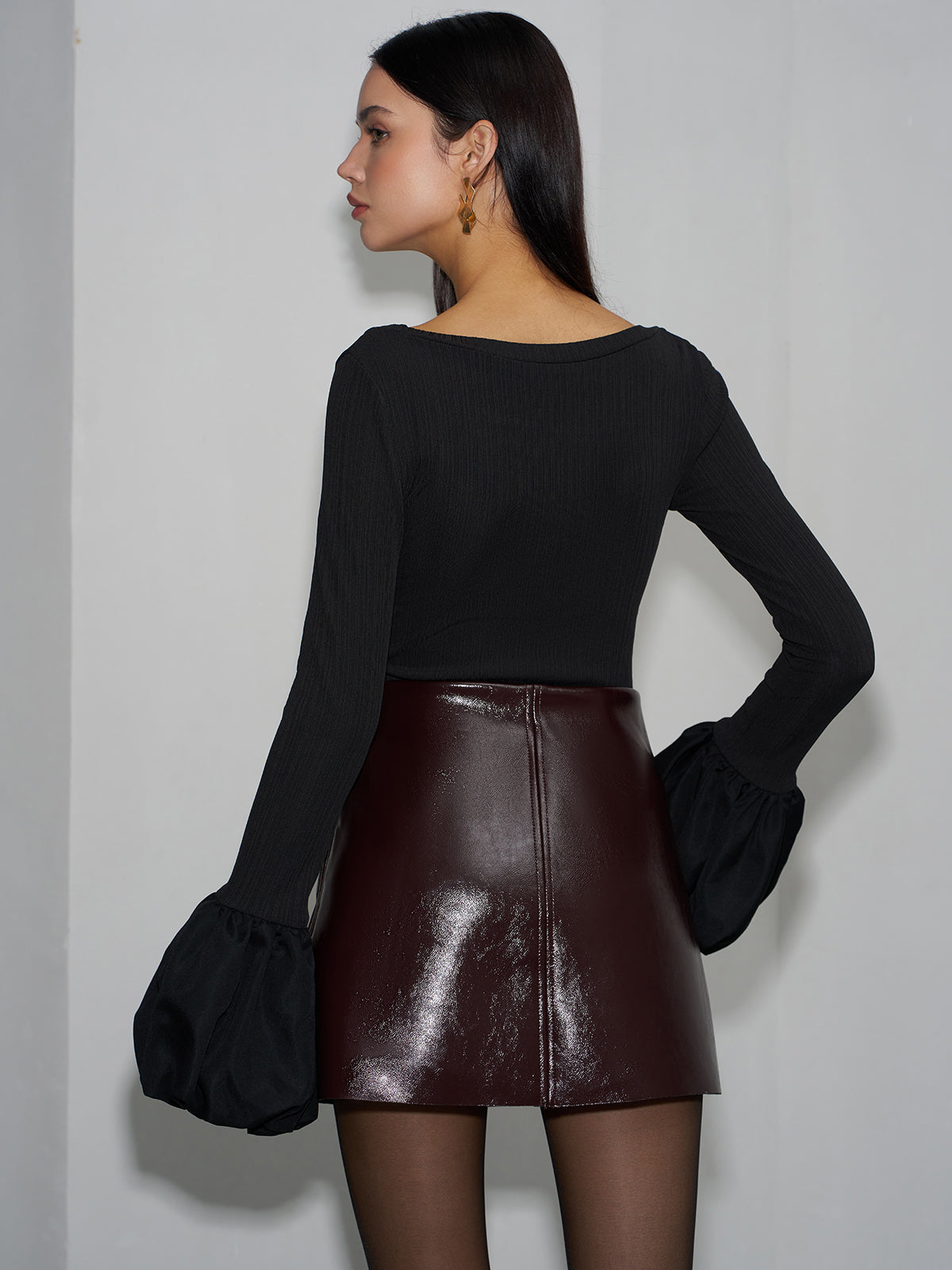 Bud-Cuff Slim T-Shirt-Chicvia