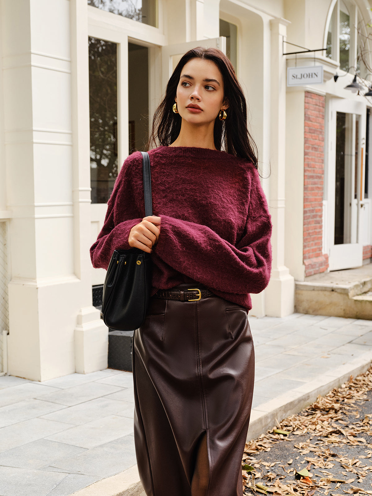 Elegant Plain Minky Sweater-Chicvia