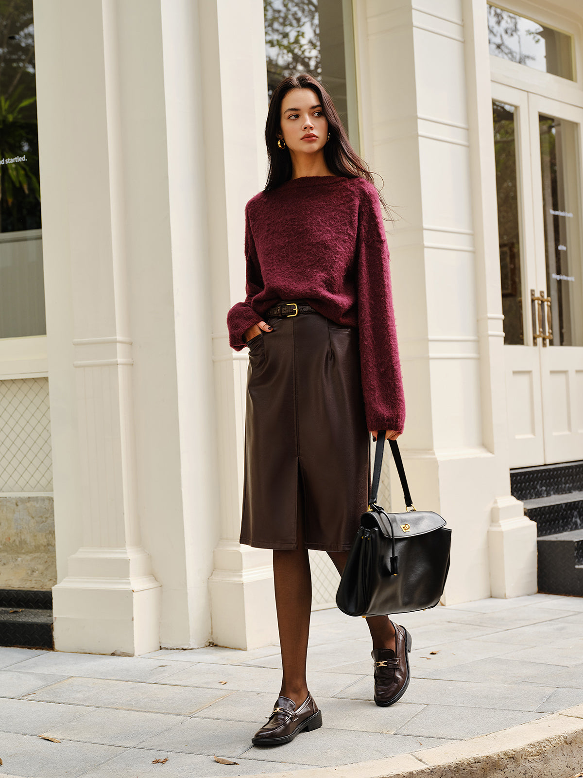 Elegant Plain Minky Sweater-Chicvia