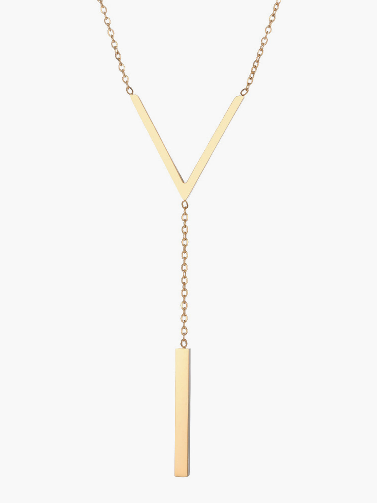 Geometric Pendant Chain Necklace-Chicvia