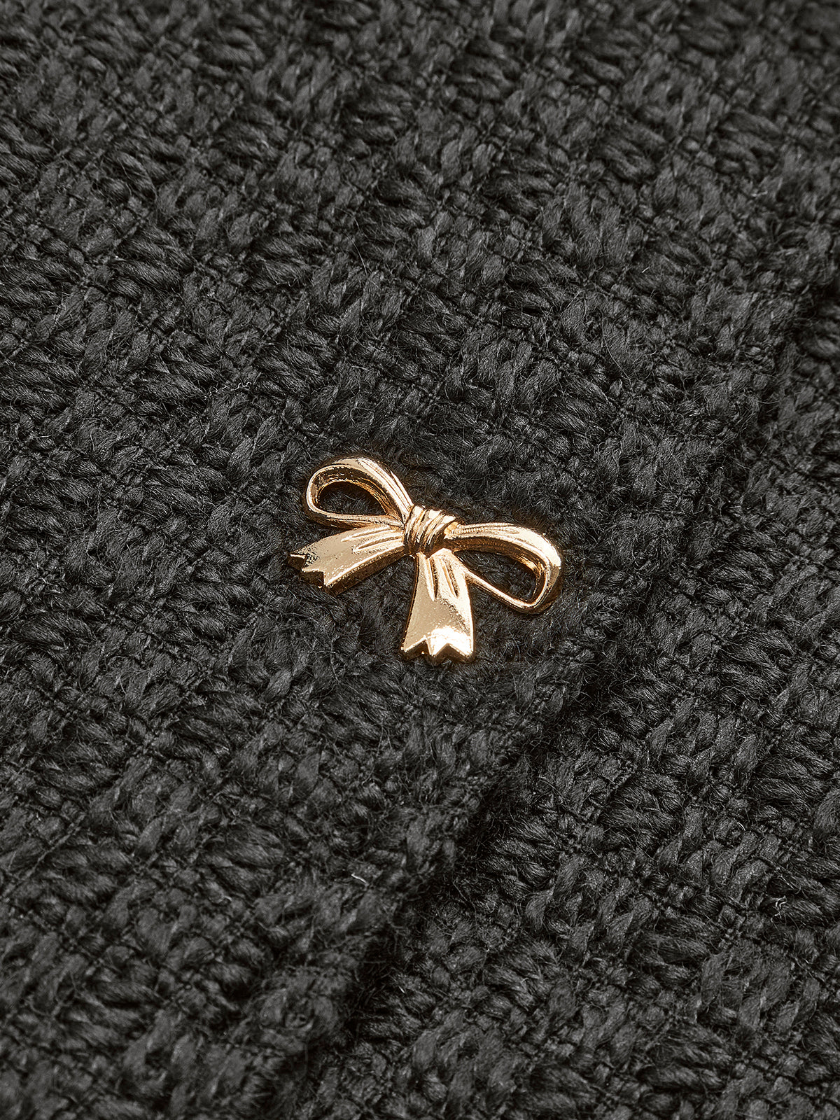 Golden Bow Tweed Jacket-Chicvia