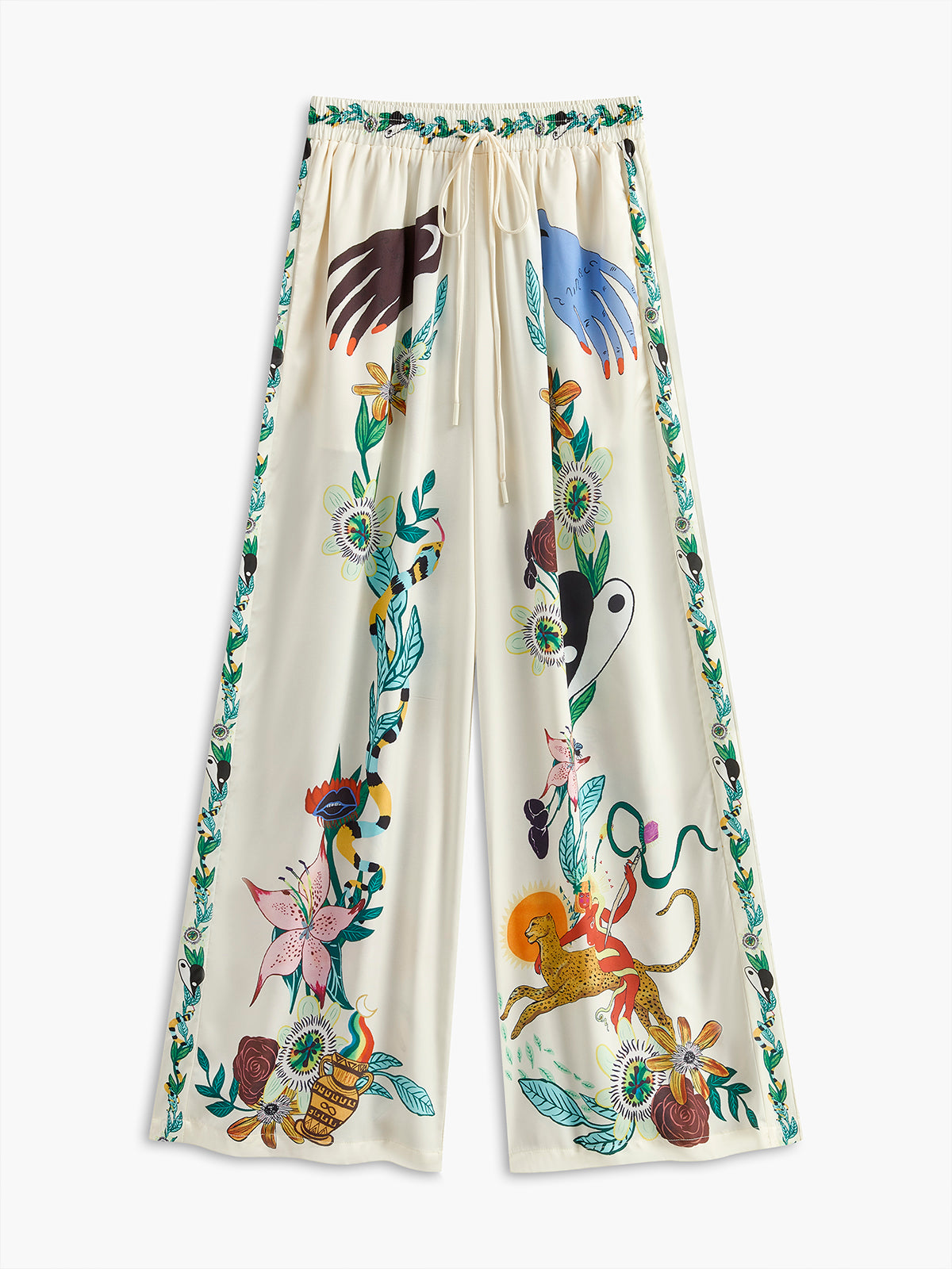 Floral Print Pants Set-Chicvia