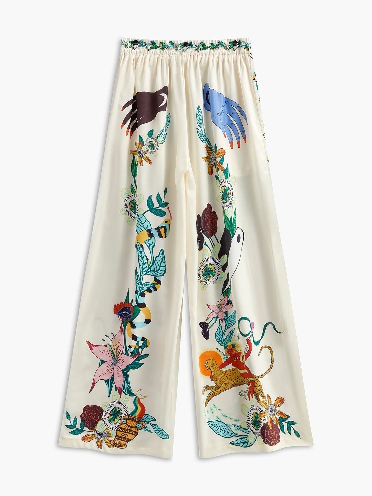 Floral Print Pants Set-Chicvia