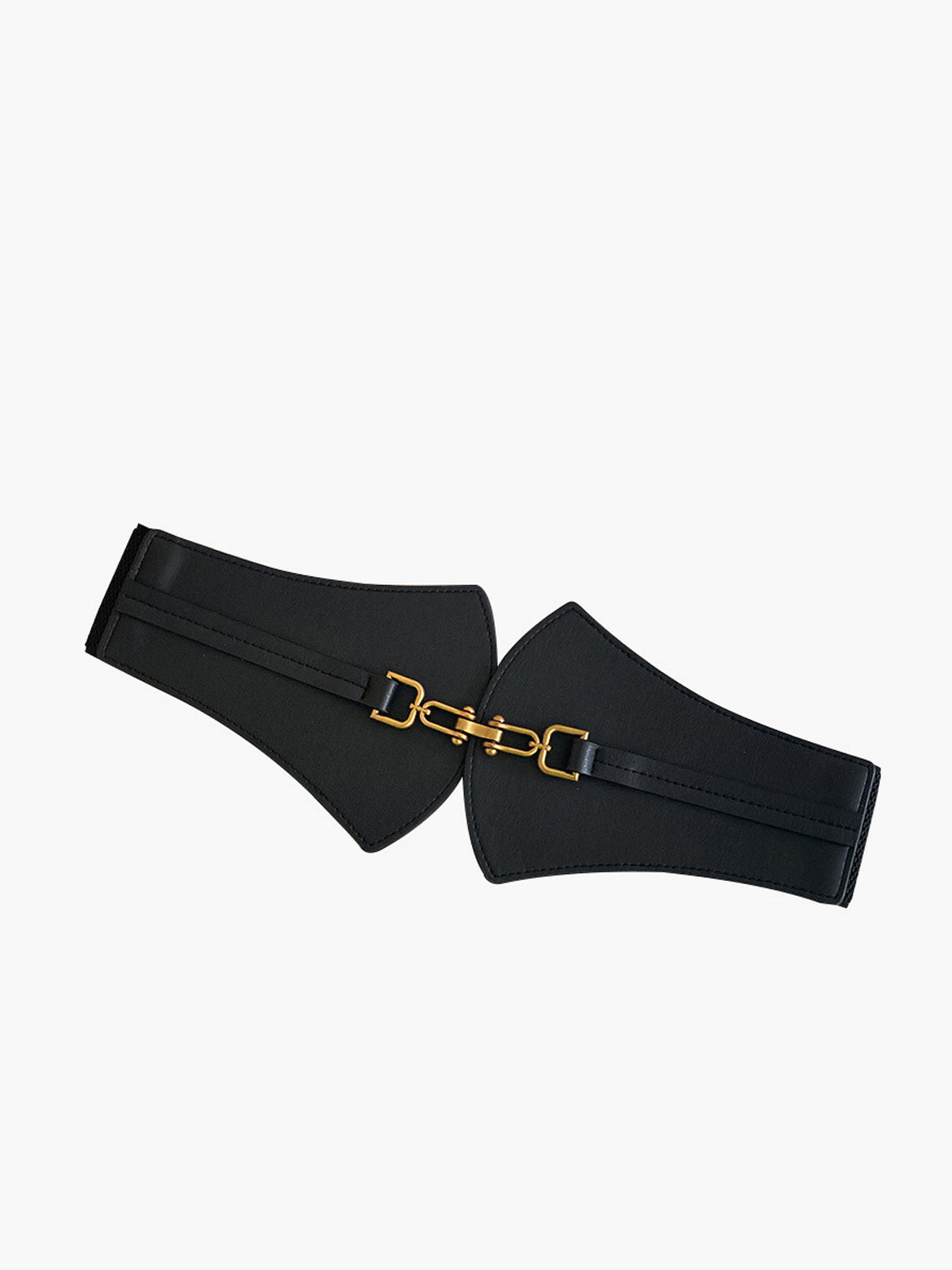 Metal Decor Elastic Wide Belt-Chicvia