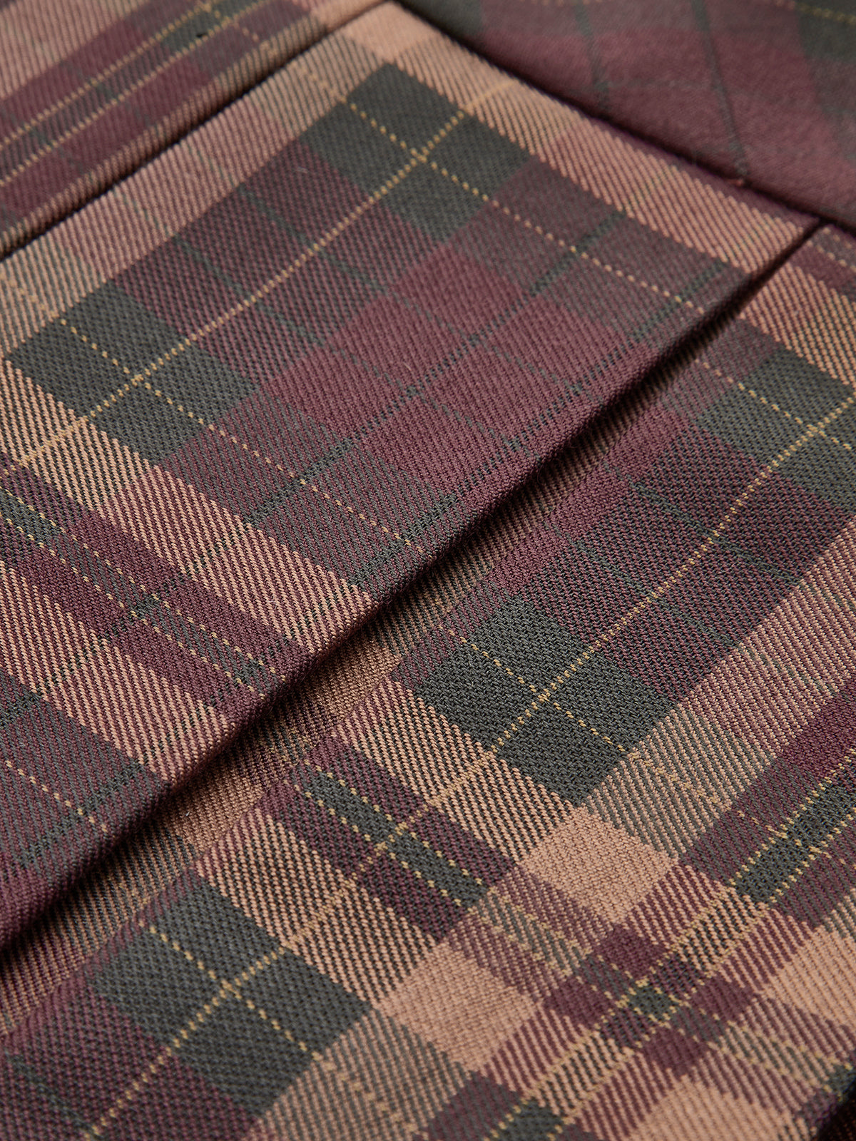 Checked Pleated Mini Skirt-Chicvia